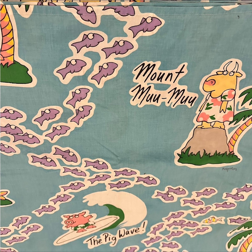 Vintage Sandra Boynton Tropical Isle Of Ewe Print
Martex Twin Size Flat Sheet